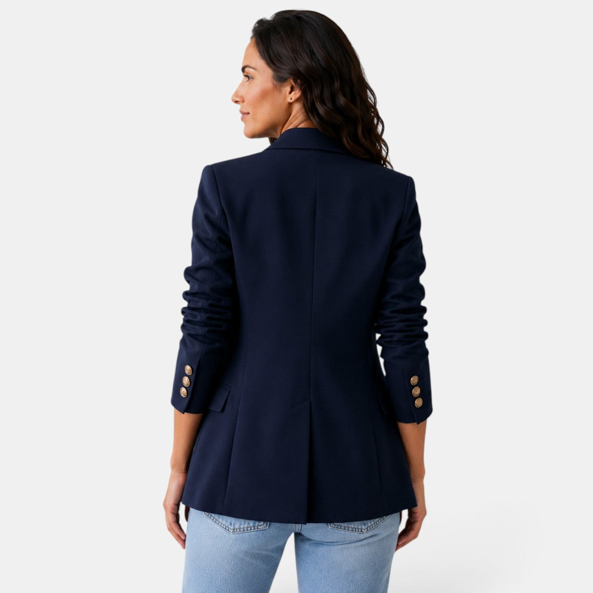 Damen-Blazer mit Doppelknopfleiste und fallendem Revers-Blazer for women-Alpenkind