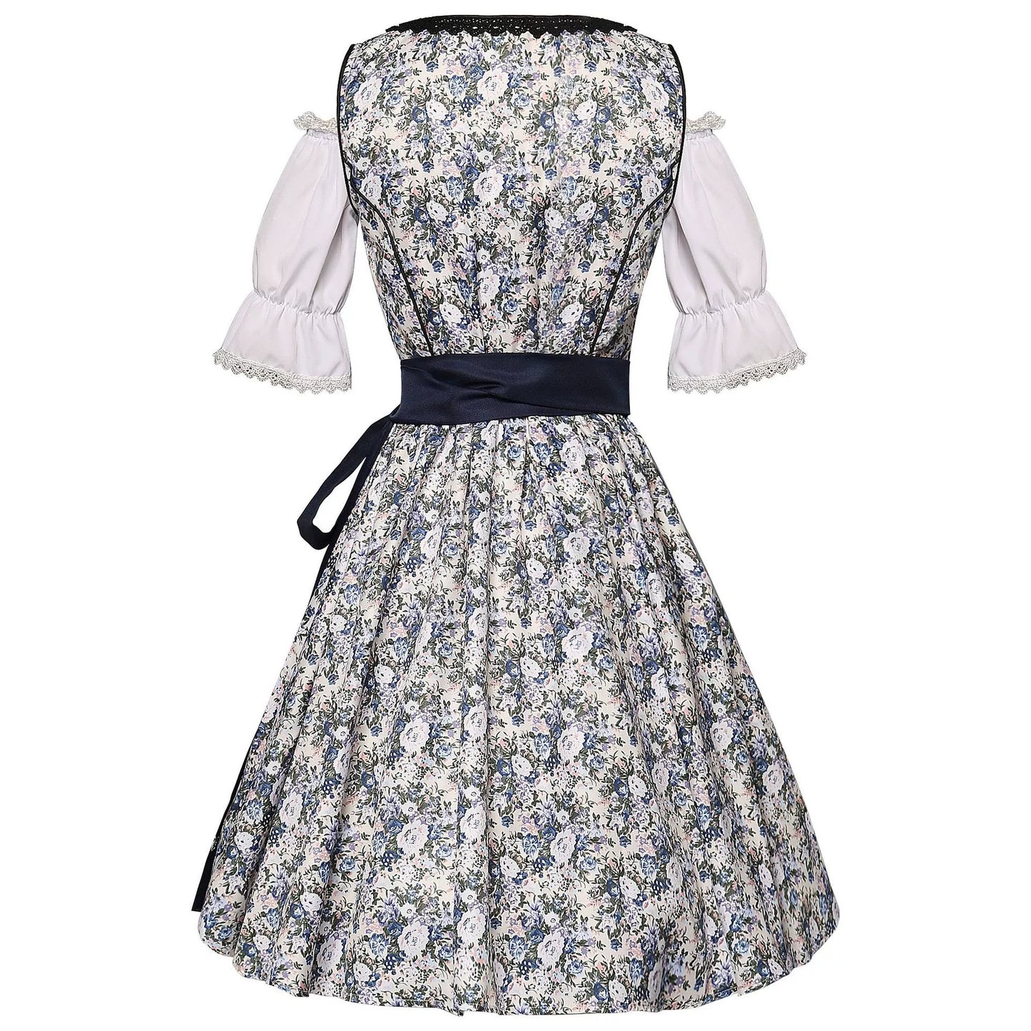 Damen Dirndlkleid-Set mit Schnürmieder, Bluse und weitem Rock-Dirndl for Women-Alpenkind