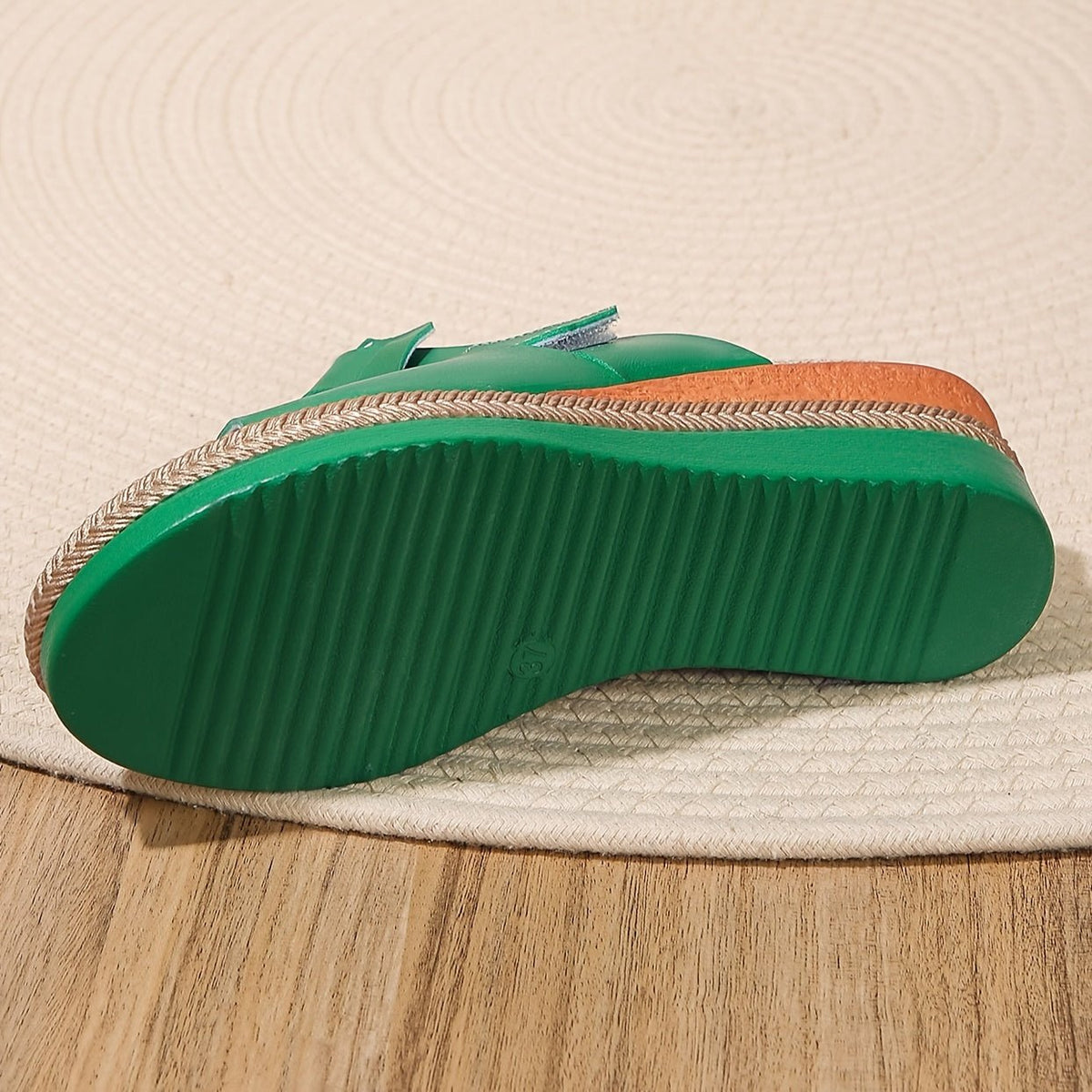 Damen-Keilsandalen mit Klettverschluss-Footwear for women-Alpenkind