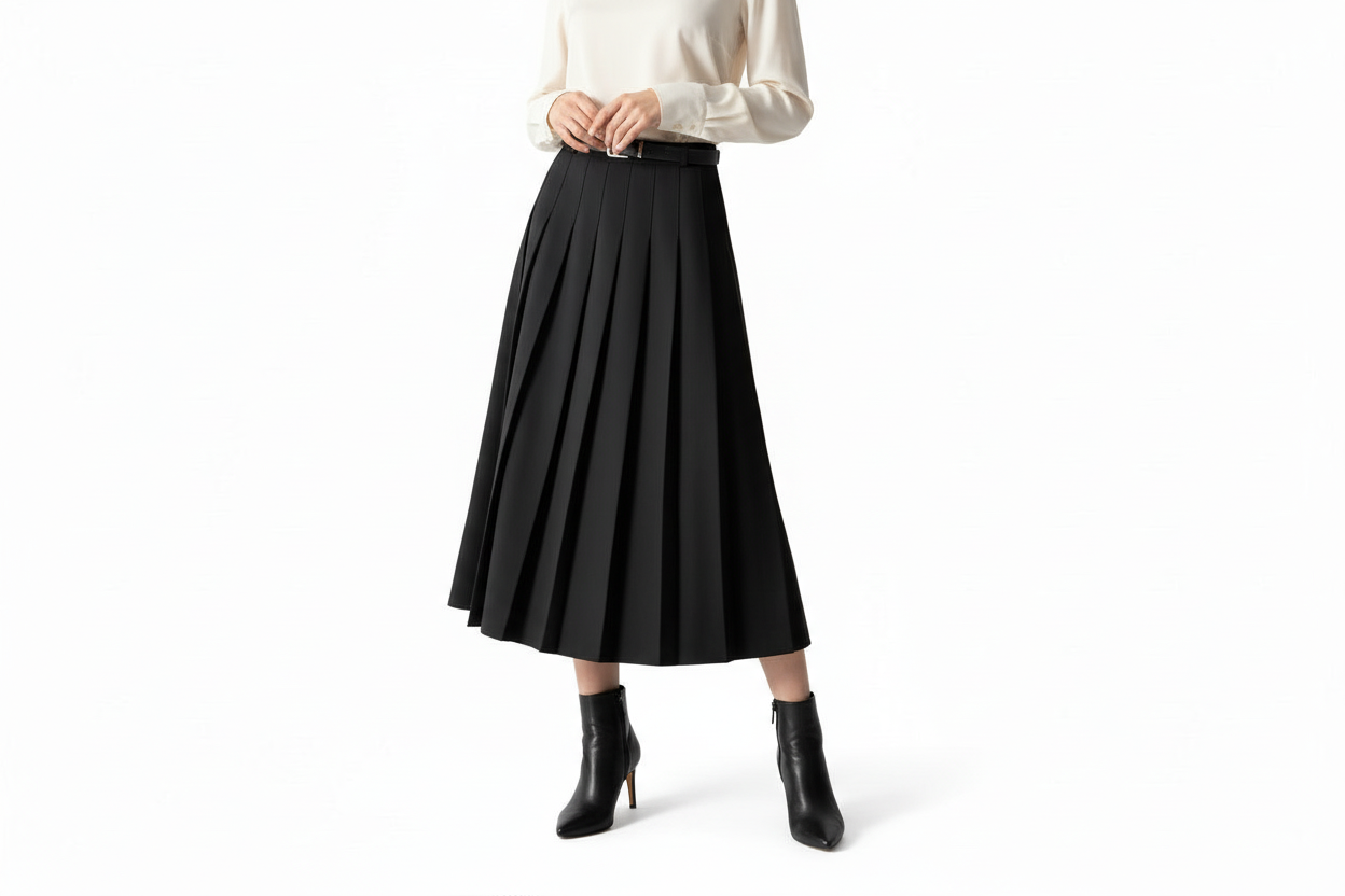 Damen Plissierter Midirock-Skirt for women-Alpenkind