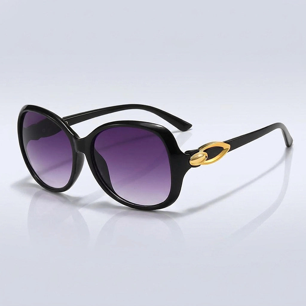 Damen-Sonnenbrille mit Schmetterlingsform und Metallic-Akzenten-Glasses for women-Alpenkind