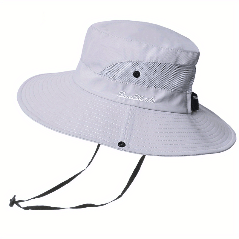 Damen Sonnenhut mit breiter Krempe und Pferdeschwanz-Öffnung-Accessories for Women-Alpenkind