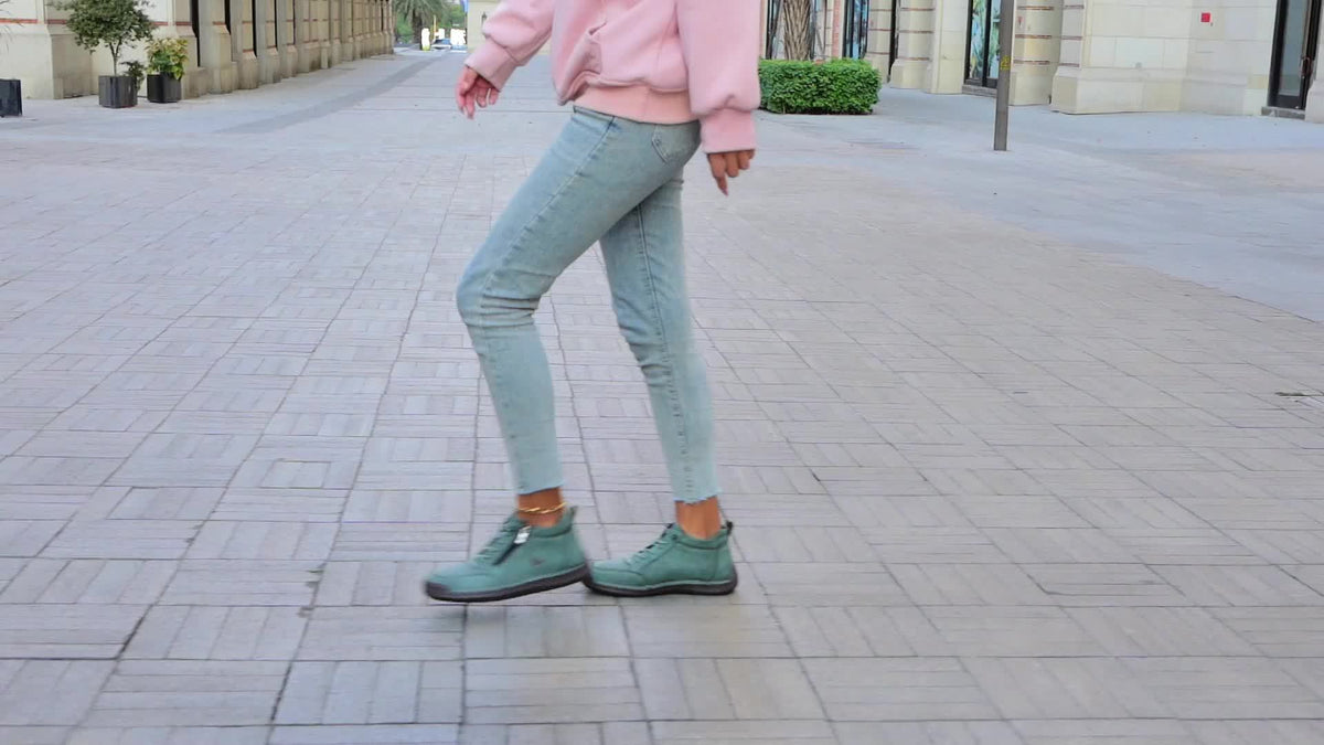 Damen-Stiefeletten mit seitlichem Reißverschluss und Schnürung-Footwear for women-Alpenkind