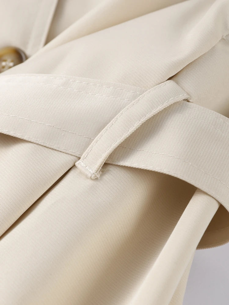 Damen Trenchcoat mit Gürtel und Knöpfen-Jacket for women-Alpenkind