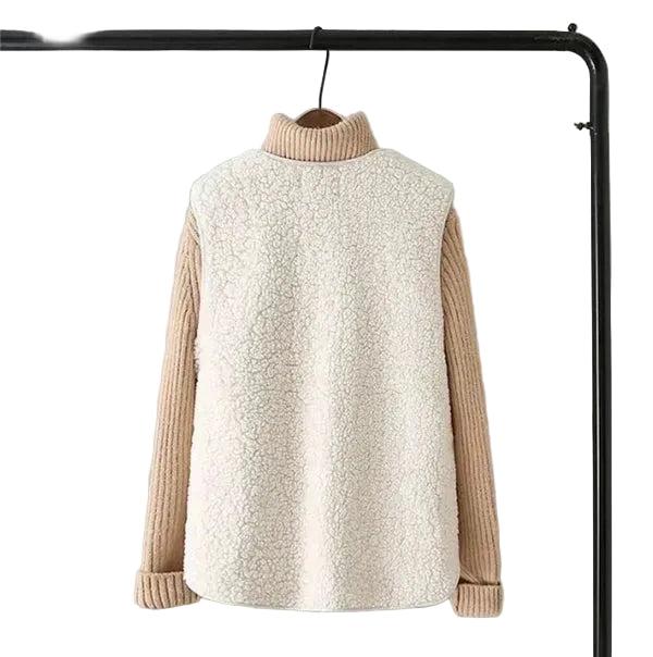 Damen Weste mit Knopfleiste und Aufgesetzten Taschen-Women Outerwear-Alpenkind