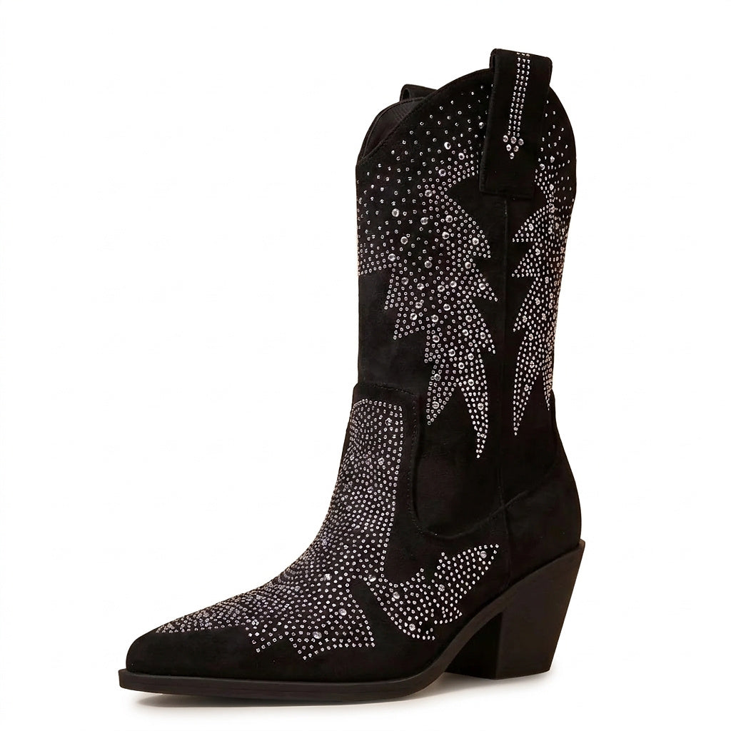 Damen-Westernstiefel mit Strassverzierung-Footwear for women-Alpenkind