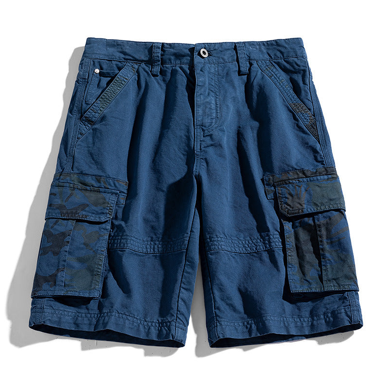 Herren-Cargoshorts mit Camouflage-Taschen-Shorts for men-Alpenkind