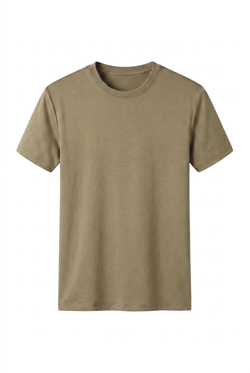 Herren Einfarbiges Kurzarmshirt mit Rundhalsausschnitt-T-shirt for men-Alpenkind