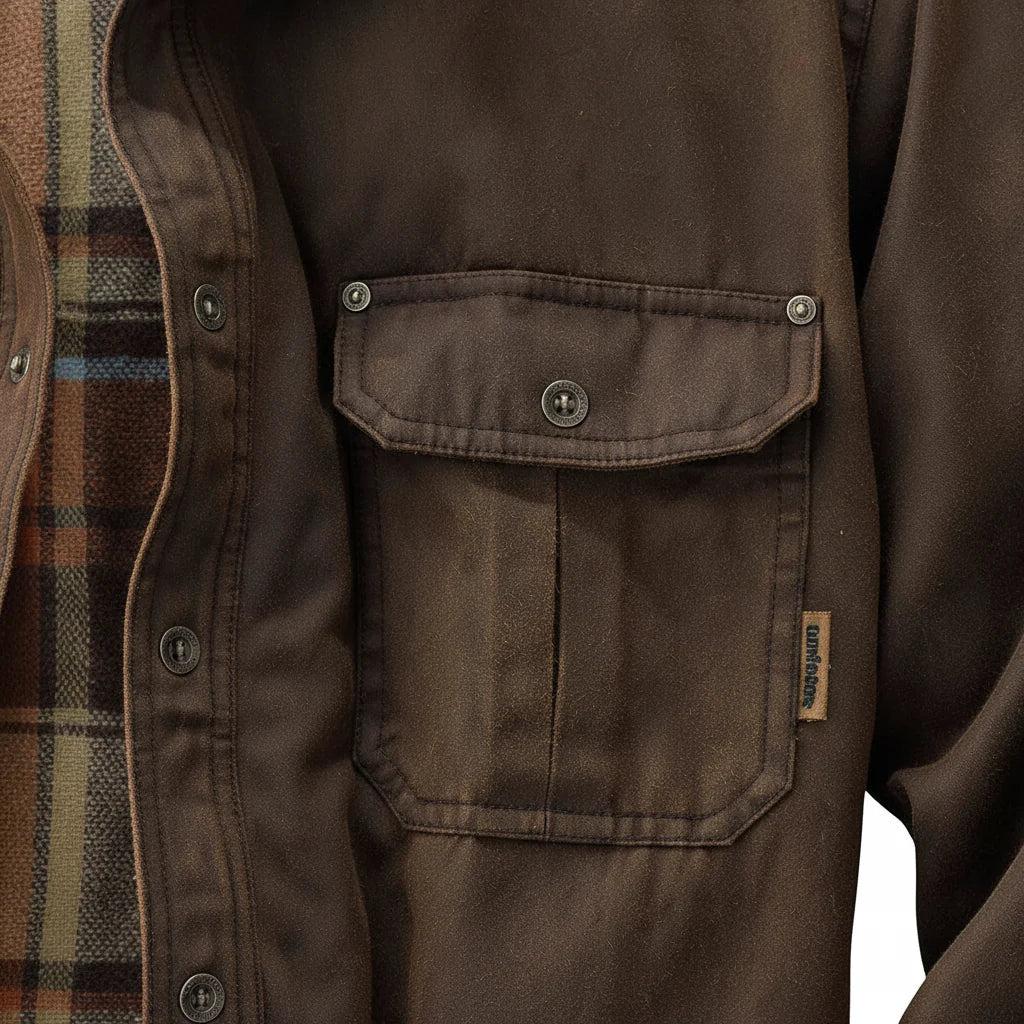 Gewachstes Flanell-Overshirt für Herren – Warm & lässig für jeden Tag-Men Tops-Alpenkind