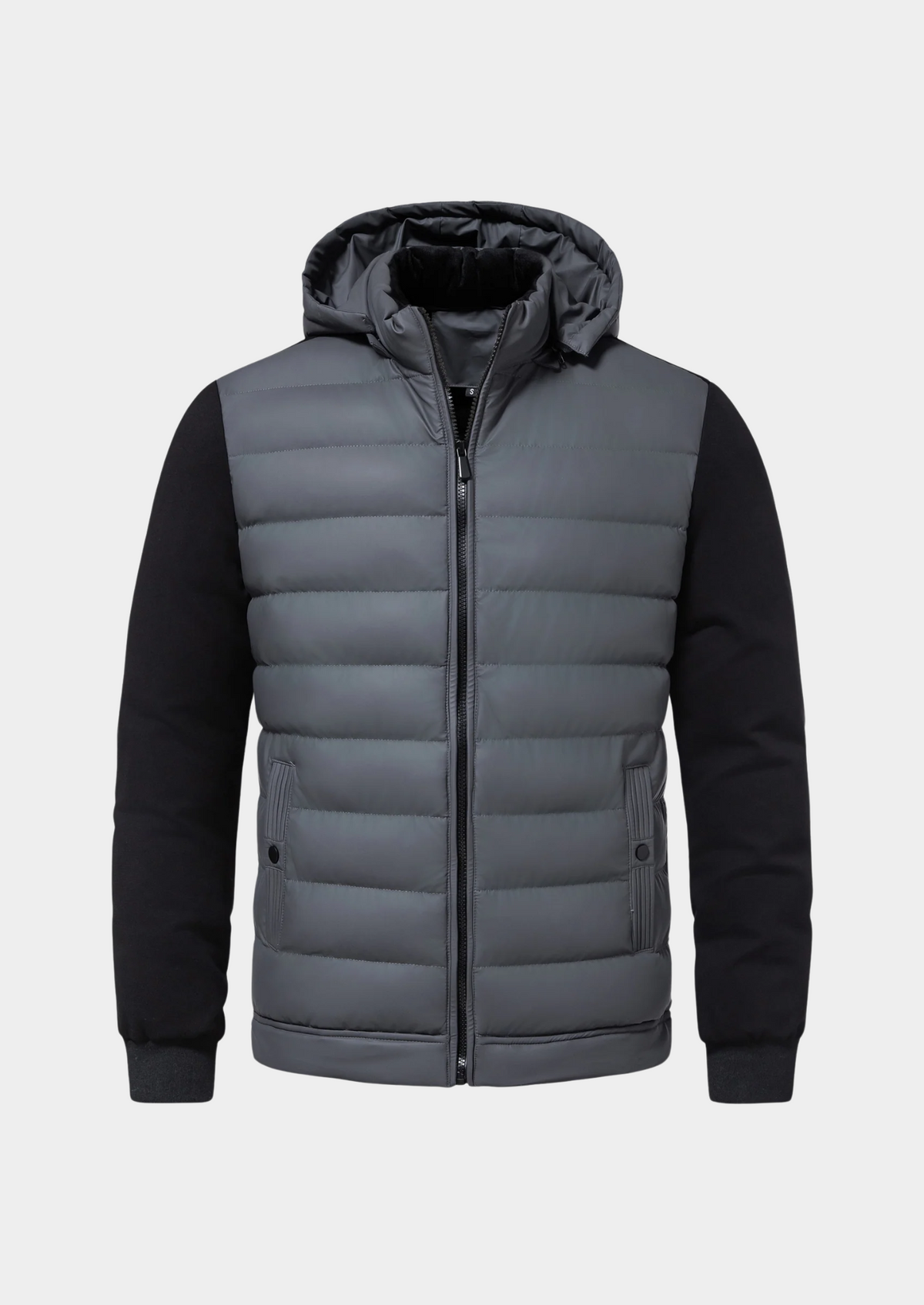 Herren Hybrid-Steppjacke mit Kapuze-Jackets for men-Alpenkind
