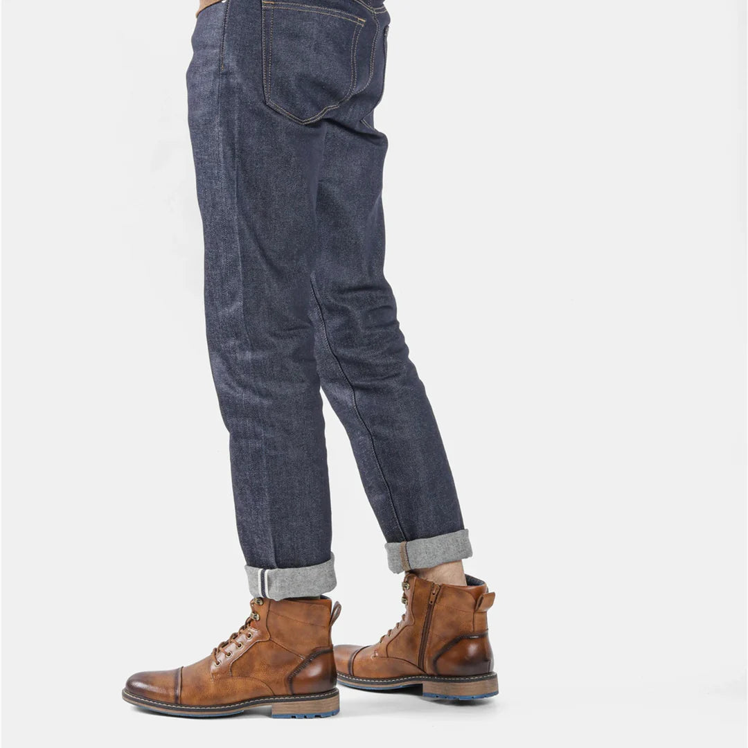 Herren-Schnürstiefeletten mit seitlichem Reißverschluss-Footwear for men-Alpenkind