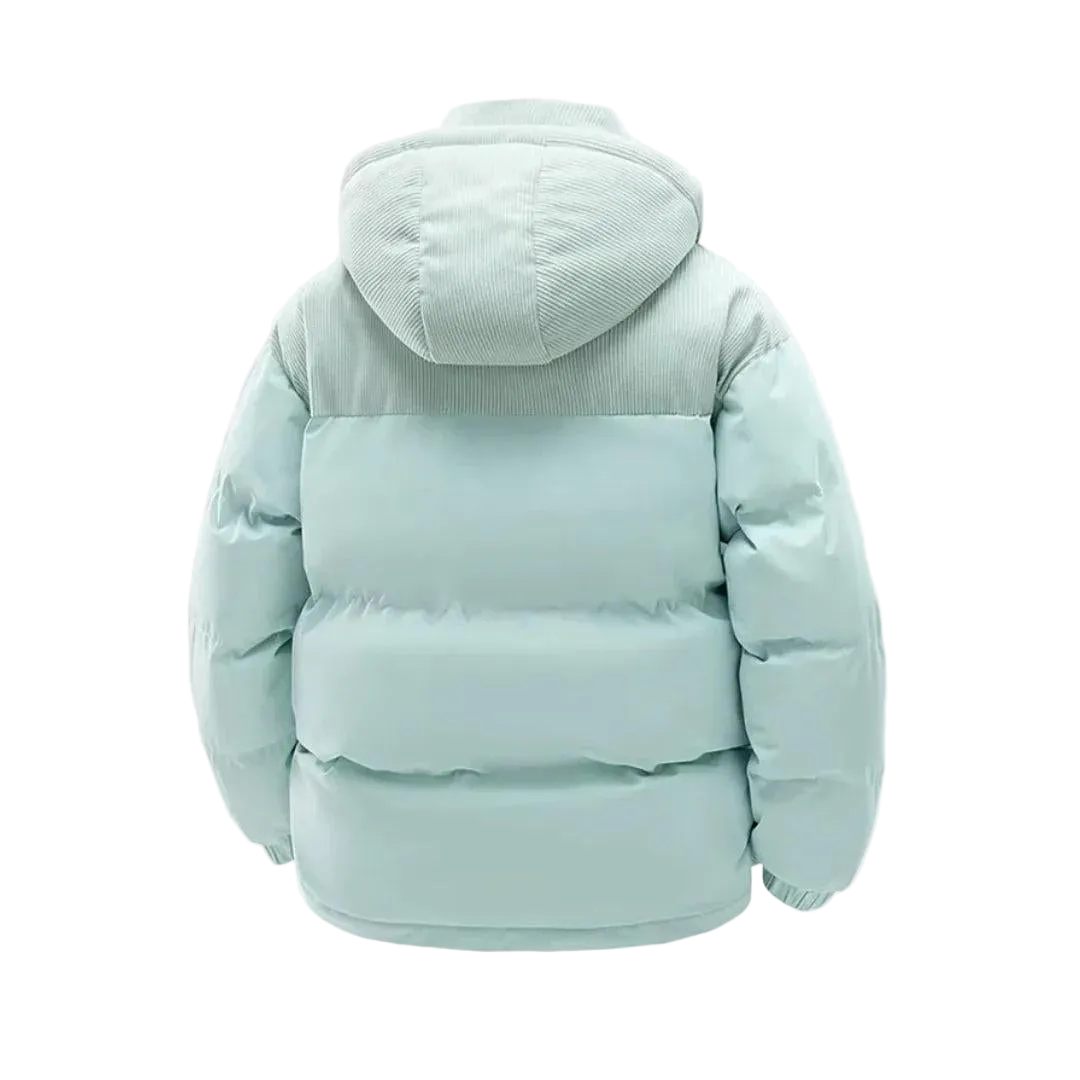 Herren Steppjacke mit Kapuze und Kordstruktur-Men Outerwear-Alpenkind