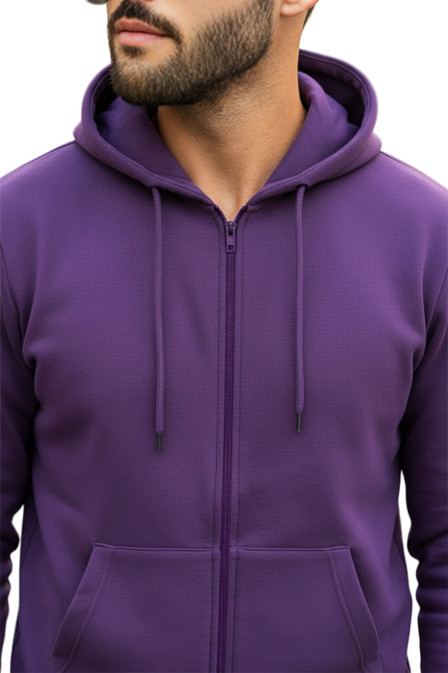 Herren Sweatjacke mit Kapuze und Reißverschluss-Men Jackets-Alpenkind