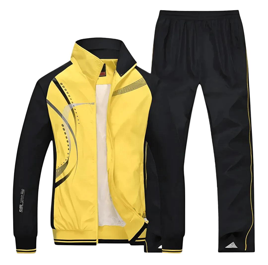 Herren Zweiteiliger Trainingsanzug mit Reißverschlussjacke und Hose-Sets for Men-Alpenkind