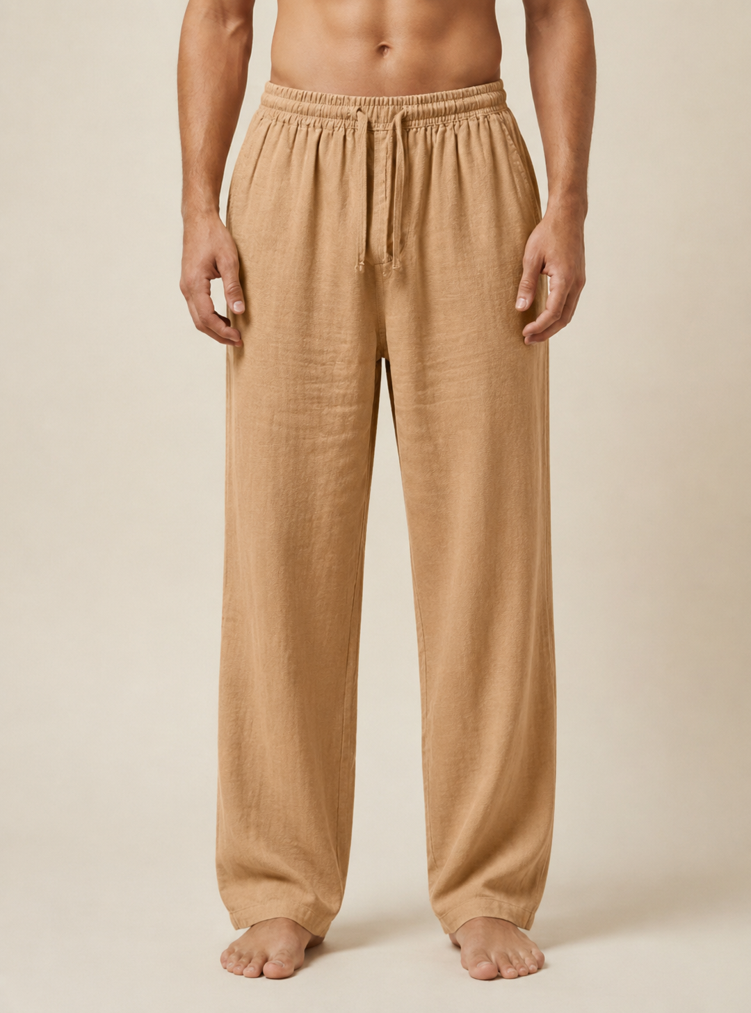 Herrenhose mit Kordelzug und geradem Bein-Pants for men-Alpenkind
