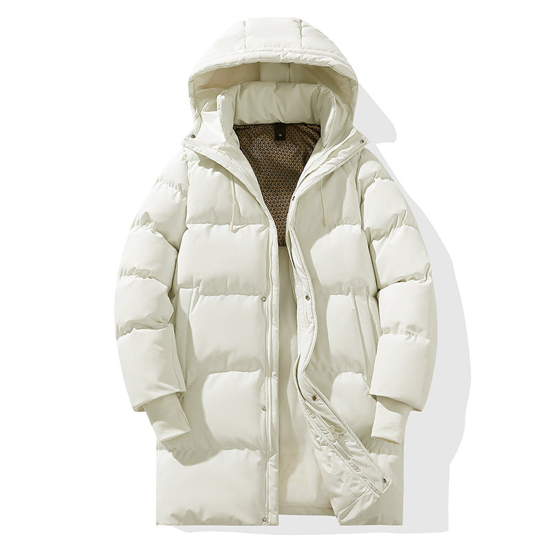 Lange Damen-Steppjacke mit Kapuze-Jacket for women-Alpenkind