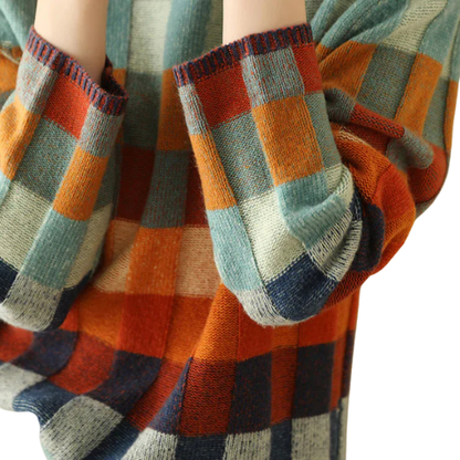 Mehrfarbiger Karopullover – Weicher Strick mit moderner, entspannter Passform