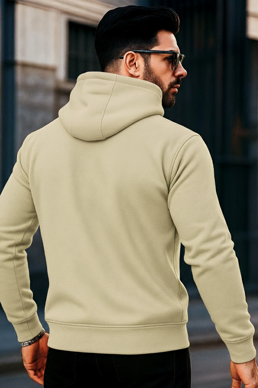 Kapuzenjacke mit Reißverschluss | Lukas – Sandbeige