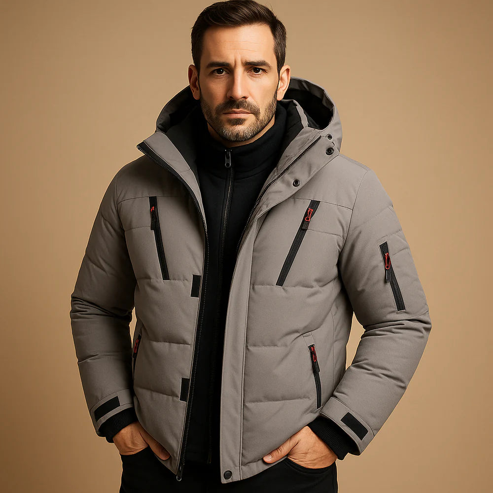 Herren Wasserdichte Winterjacke mit Kapuze – Warm, Isoliert & Funktional