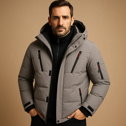 Herren Wasserdichte Winterjacke mit Kapuze – Warm, Isoliert & Funktional