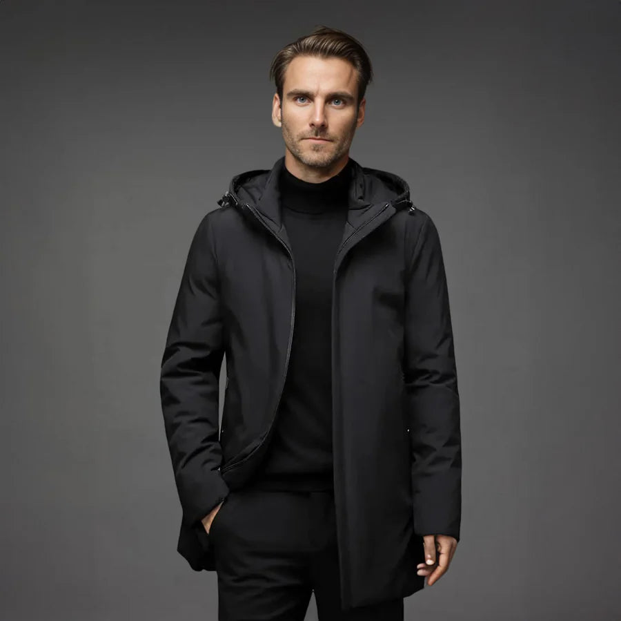 Herren Winter Parka Mantel mit Kapuze – Winddicht & Wasserabweisend