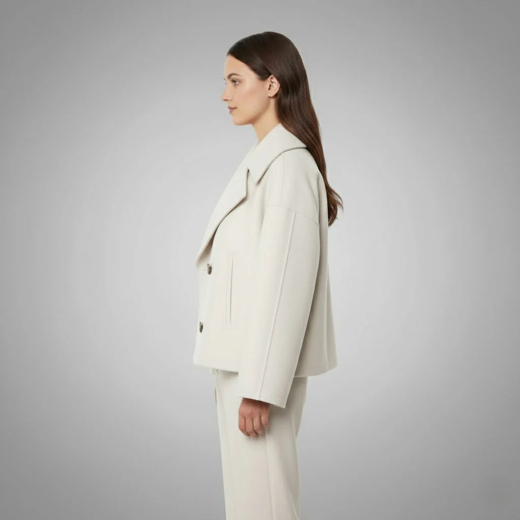 Eleganter Damen Kurzmantel – Stilvoll & Bequem für Übergangszeit