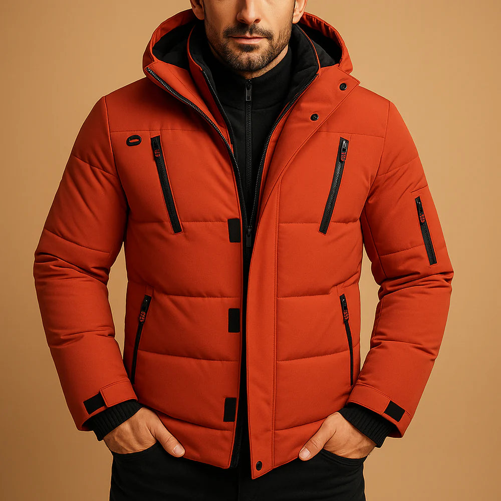 Herren Wasserdichte Winterjacke mit Kapuze – Warm, Isoliert & Funktional