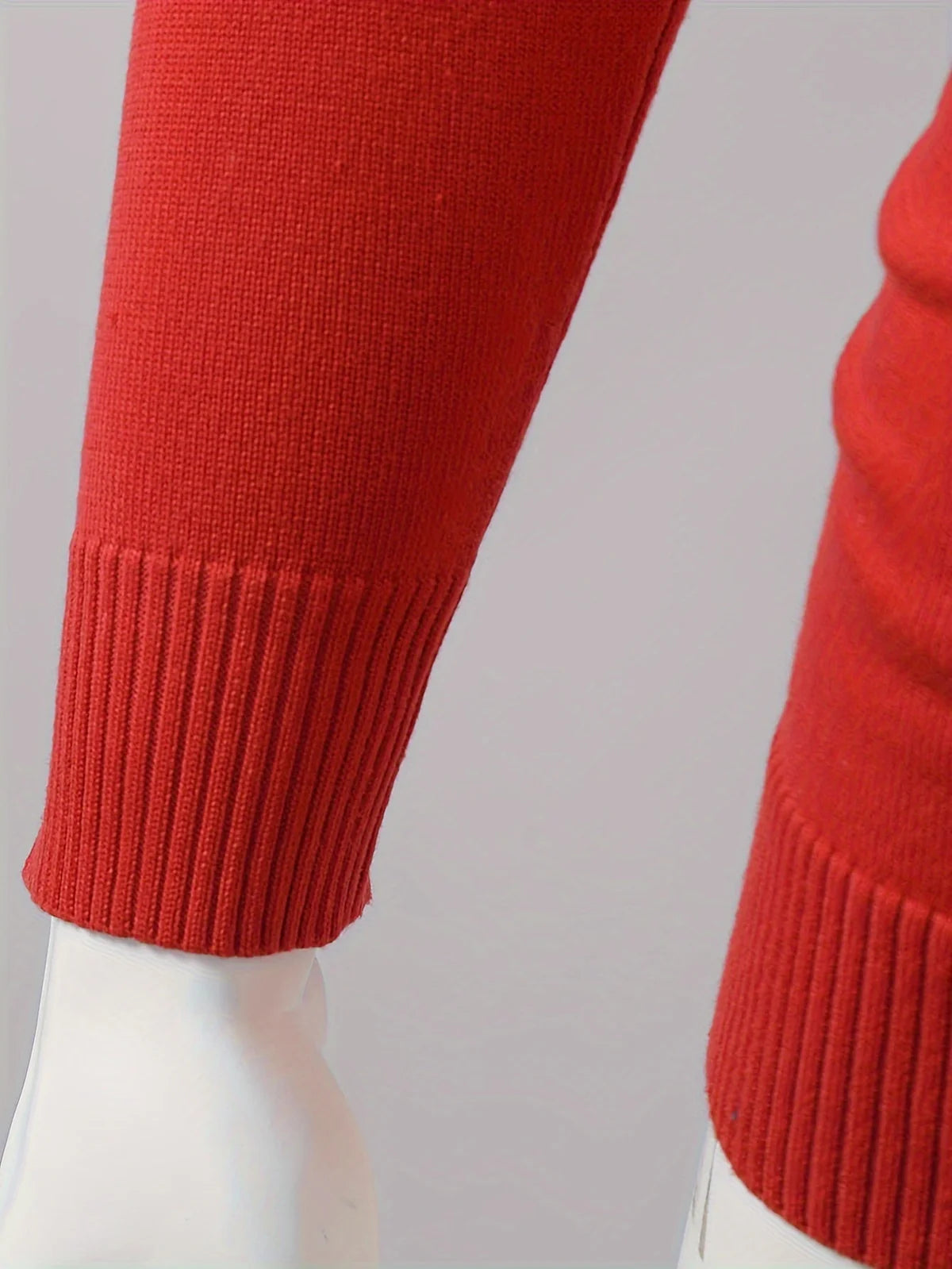 Herren Weihnachtspullover – Rentiermuster – Warmer Winterstrick in Rot