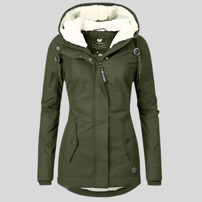 Wasserdichte Damen Winterjacke mit Kapuze – Warm & Funktional für kalte Tage
