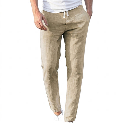 Herren-Leinenhose mit Kordelzug 1