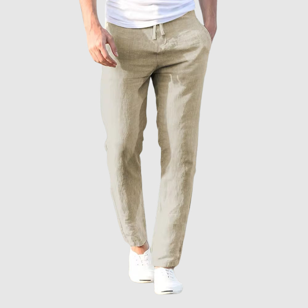 Herren-Leinenhose mit Kordelzug 2