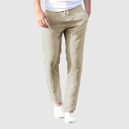 Herren-Leinenhose mit Kordelzug 2