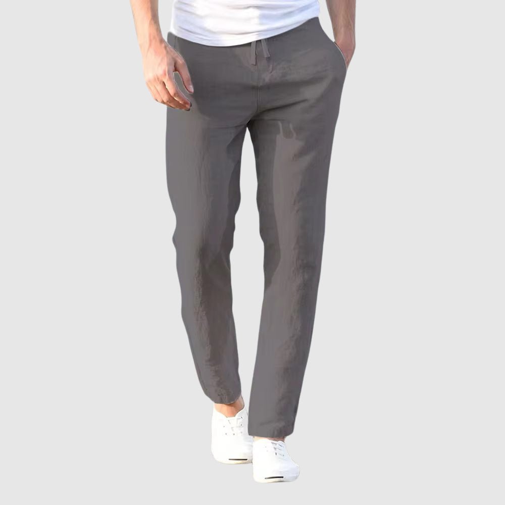 Herren-Leinenhose mit Kordelzug 3