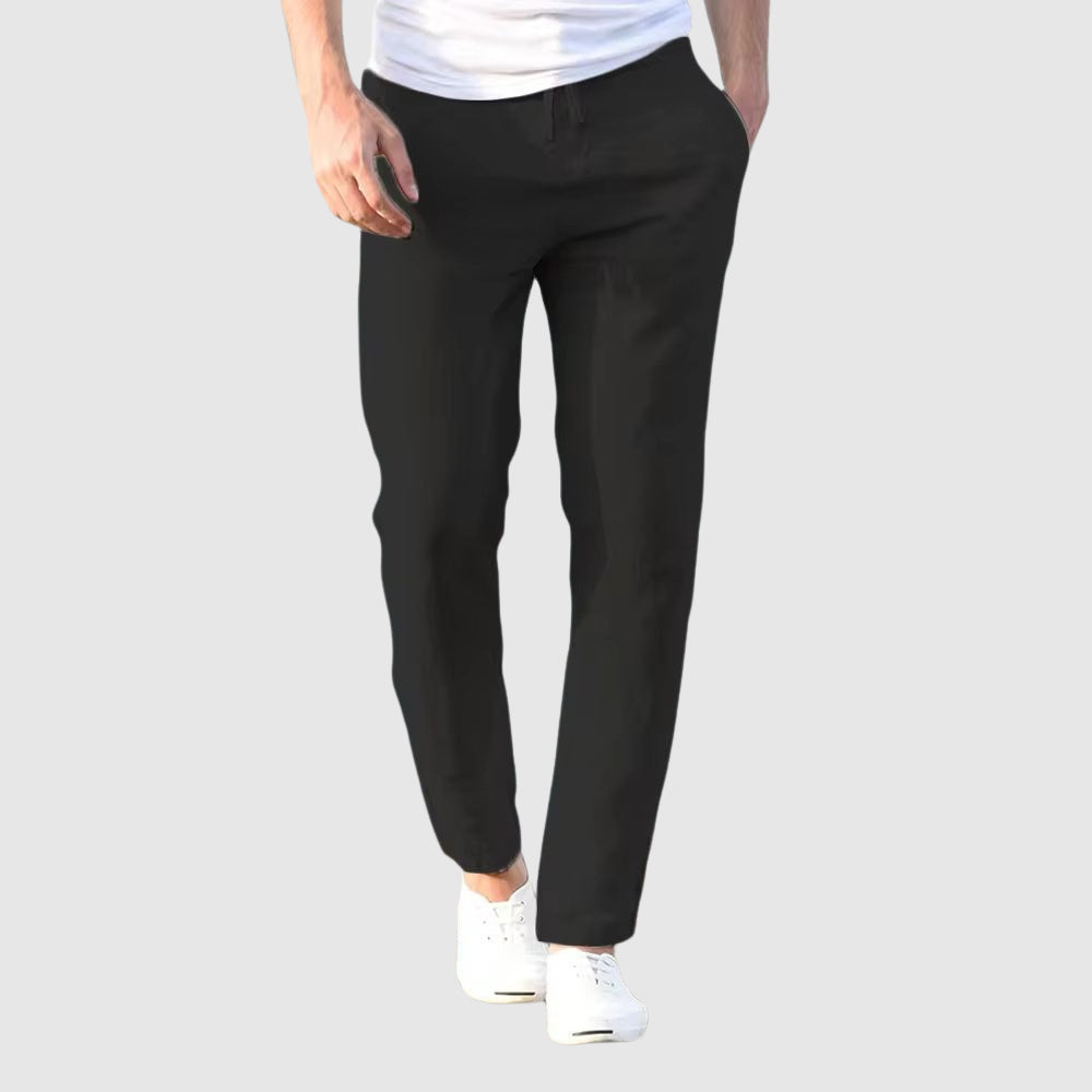 Herren-Leinenhose mit Kordelzug 4