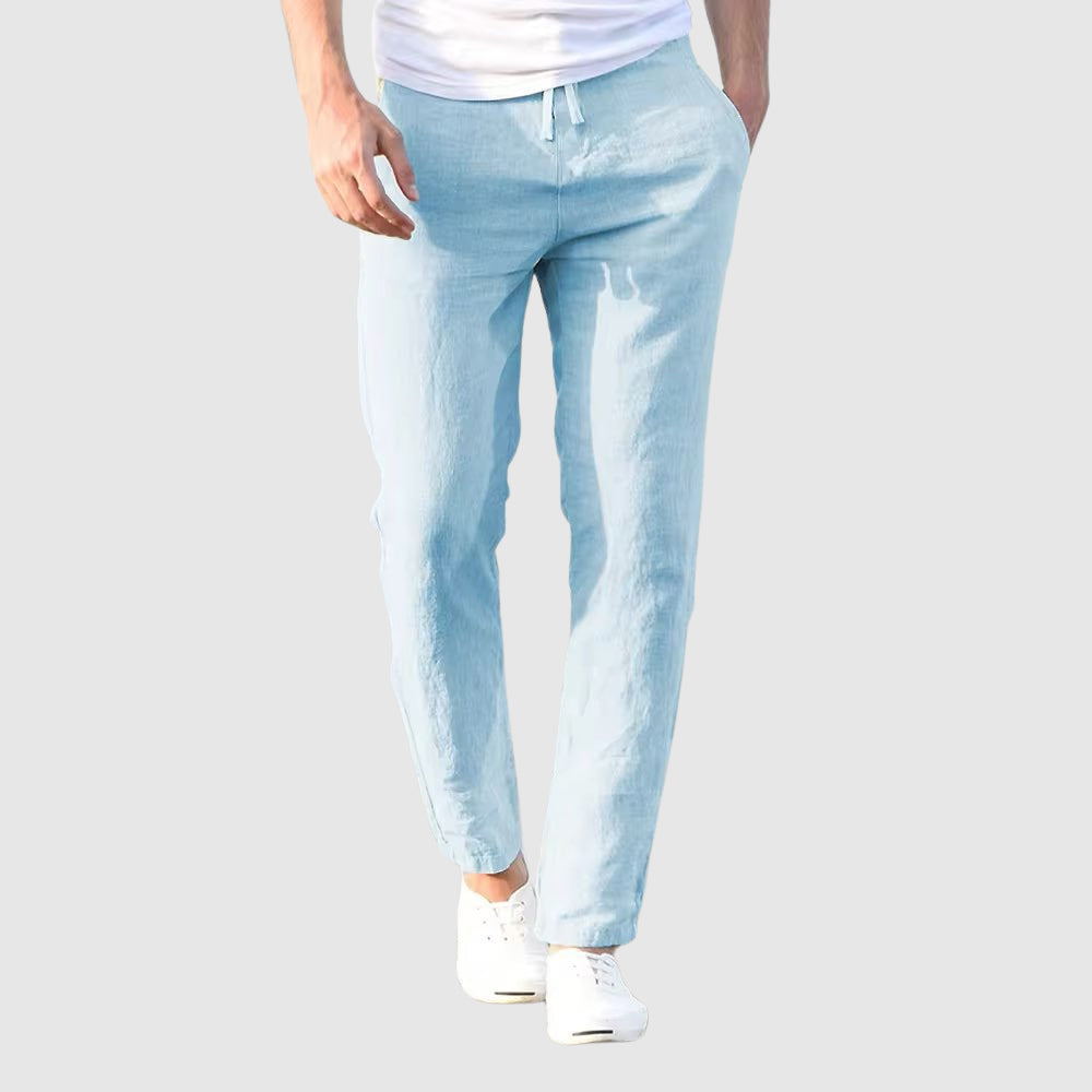 Herren-Leinenhose mit Kordelzug 5