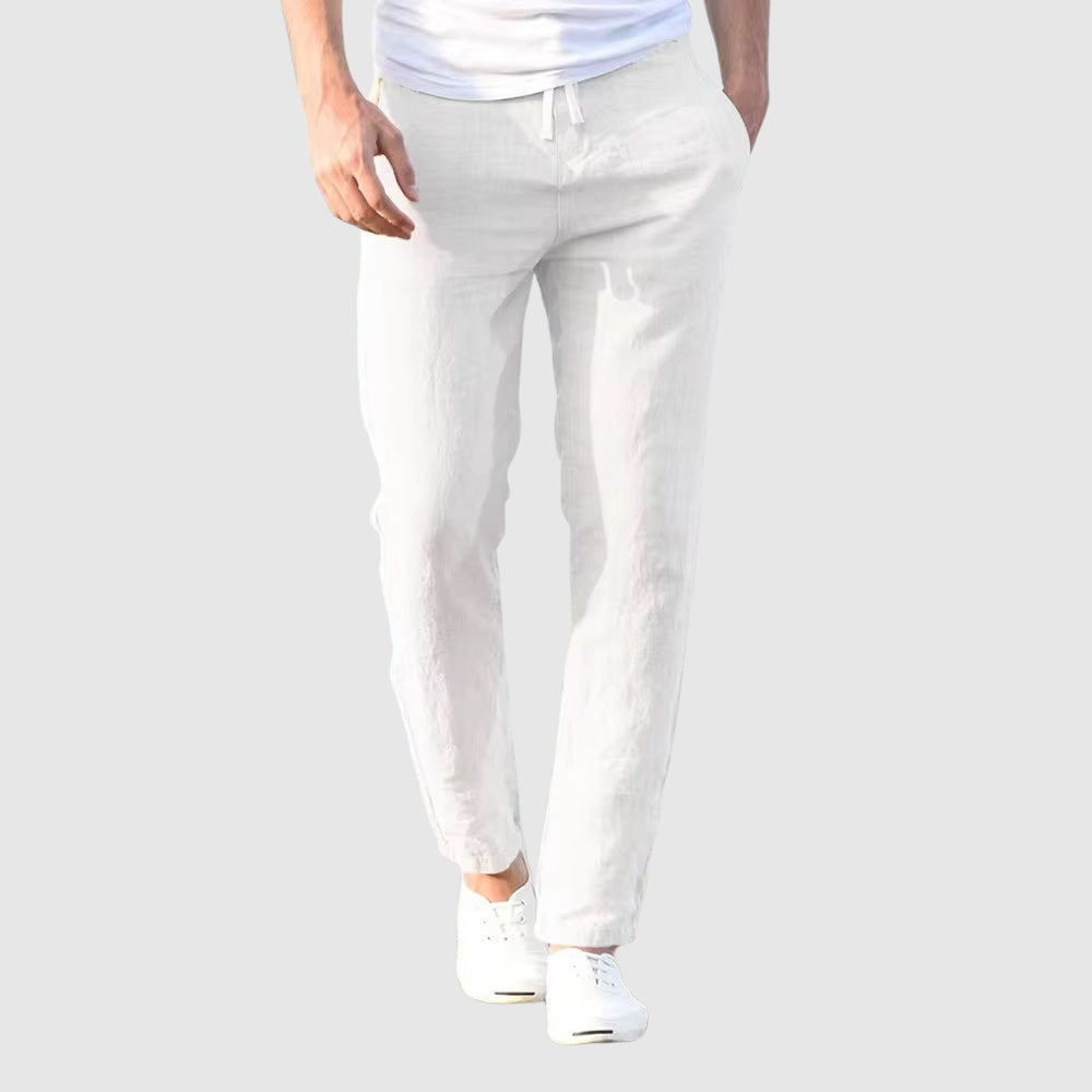 Herren-Leinenhose mit Kordelzug 6