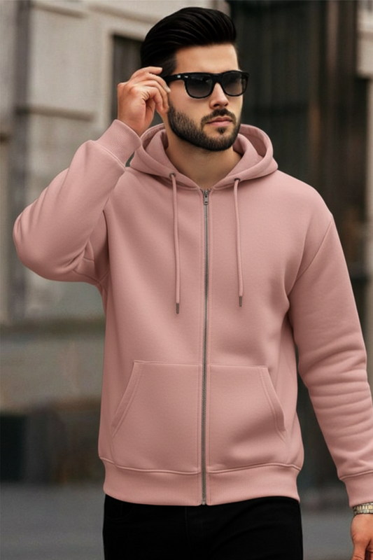 Kapuzenjacke mit Reißverschluss | Florian – Hellrosa