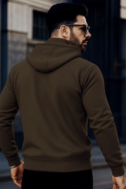 Kapuzenjacke mit Reißverschluss | Matthias – Kaffeebraun