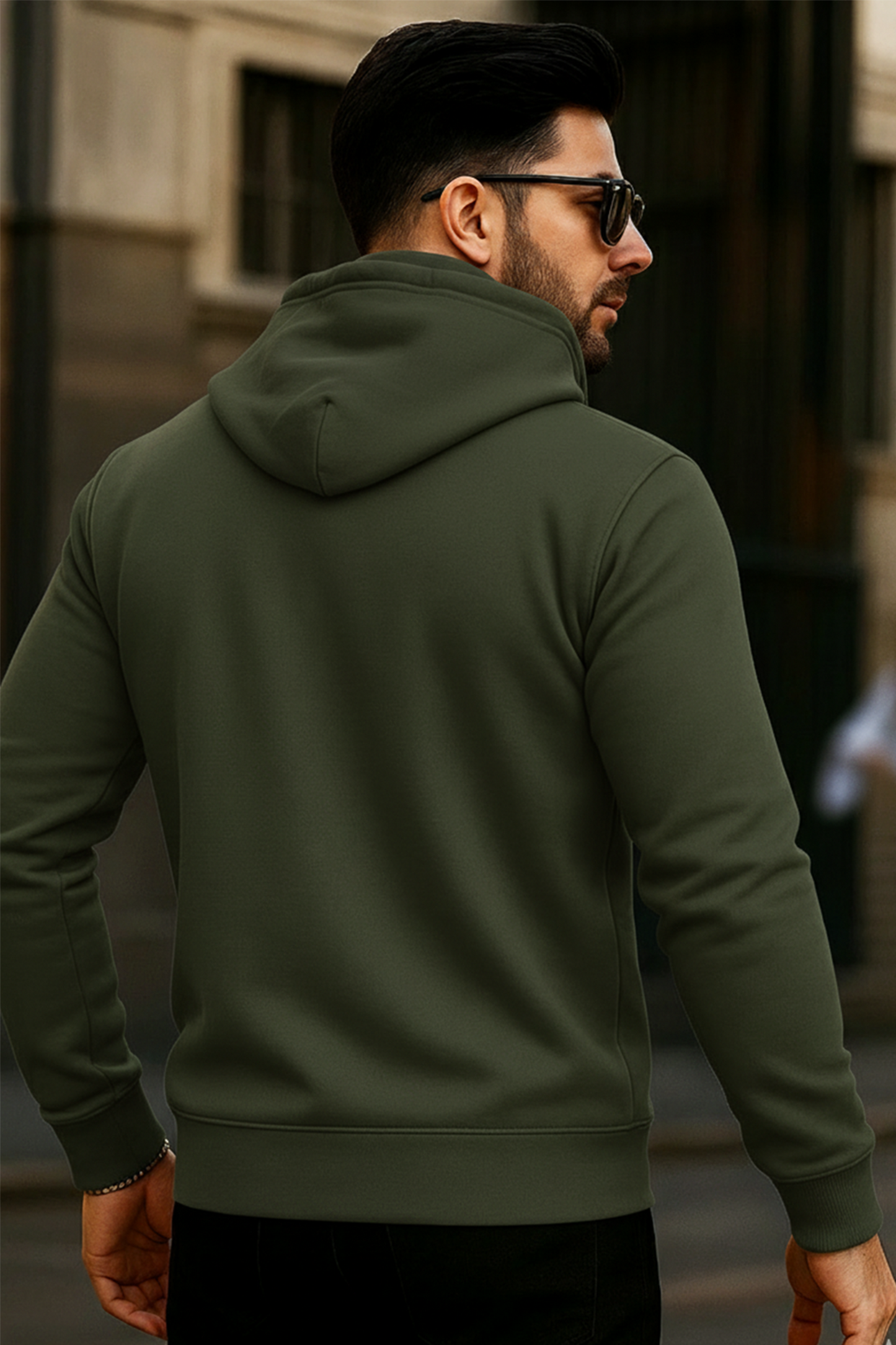 Kapuzenjacke mit Reißverschluss | Andreas – Olivgrün