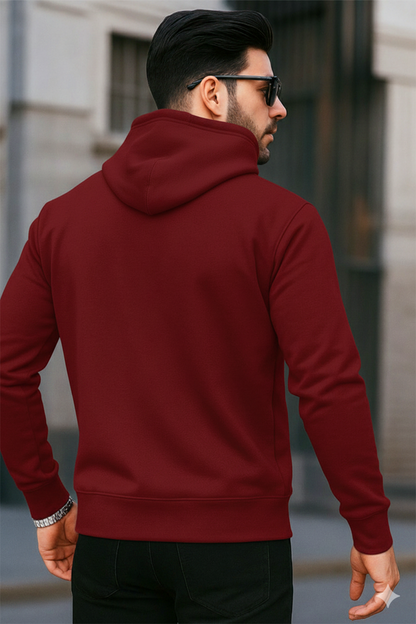 Kapuzenjacke mit Reißverschluss | Jonas – Burgunderrot