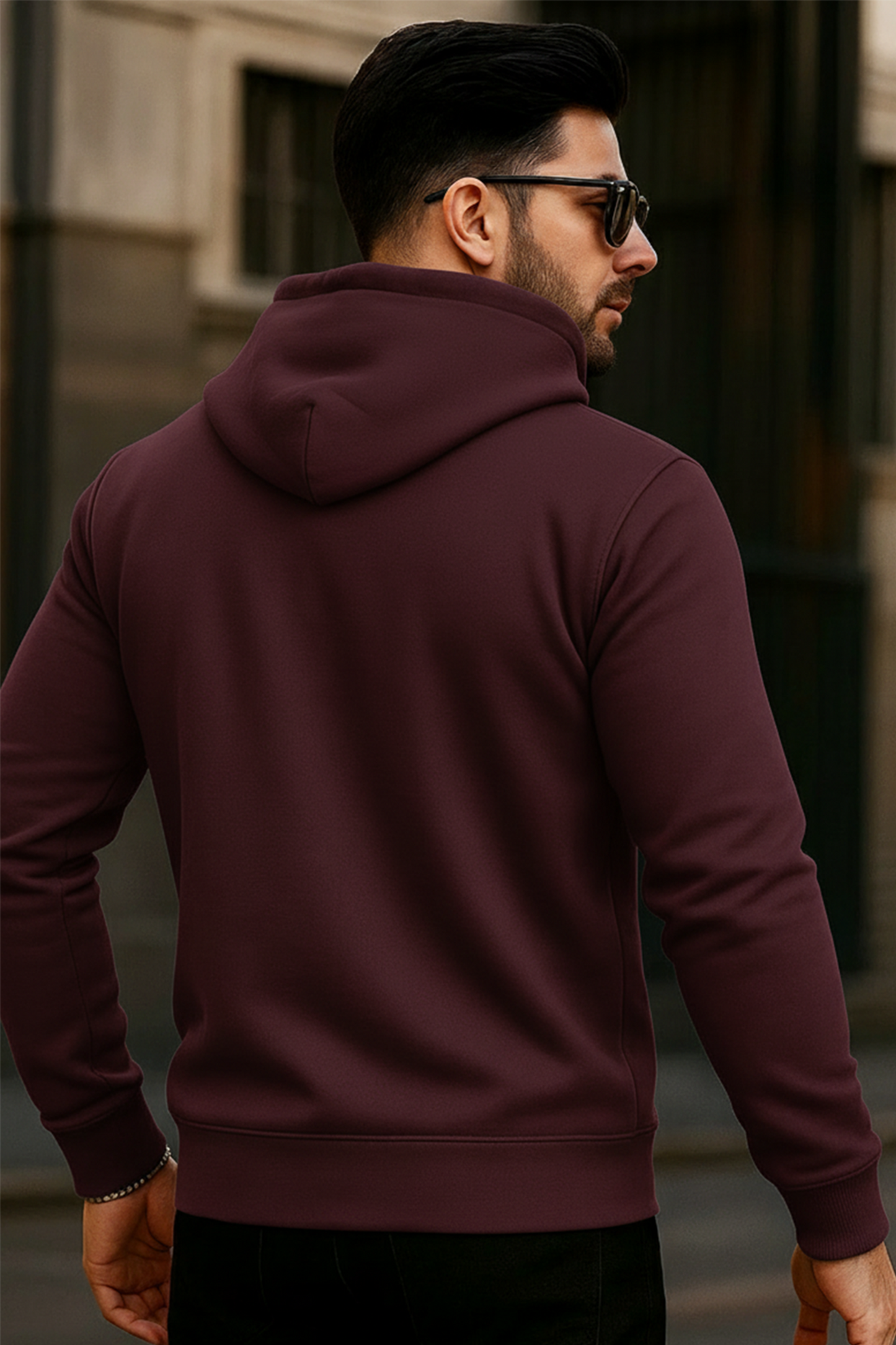 Kapuzenjacke mit Reißverschluss | Sebastian – Maroon