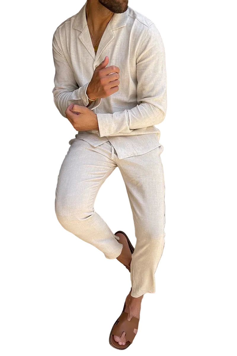 Abgestimmtes Herrenhemd- und Hosen-Set-Shirts for men-Alpenkind