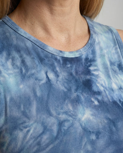 Ärmelloses Batik-Maxikleid für Damen-Maxi Dress-Alpenkind