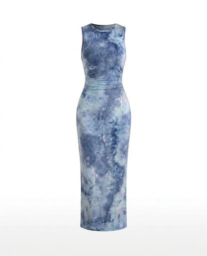 Ärmelloses Batik-Maxikleid für Damen-Maxi Dress-Alpenkind