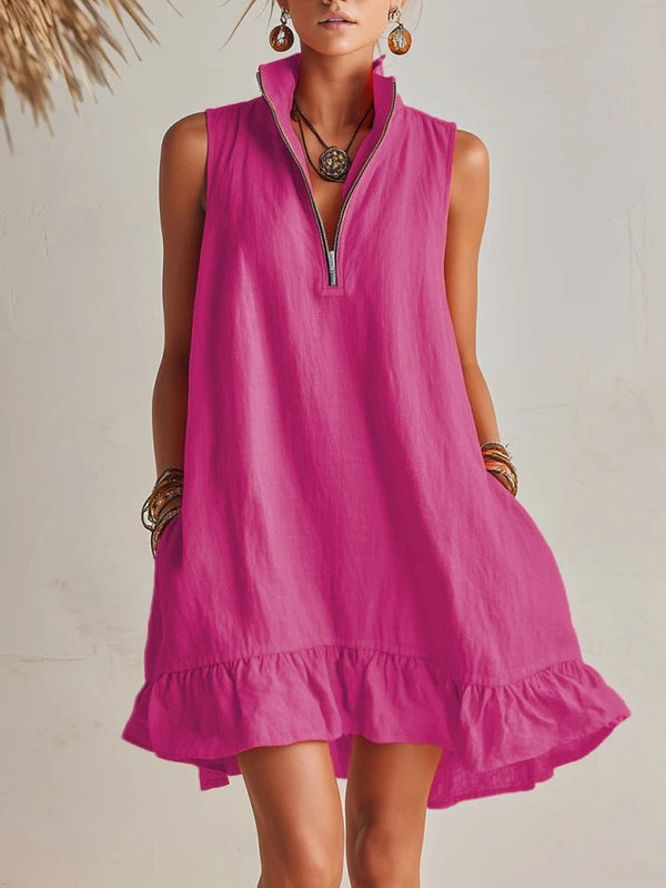 Ärmelloses Damen-Minikleid mit Reißverschluss-Mini Dress-Alpenkind