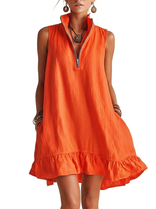 Ärmelloses Damen-Minikleid mit Reißverschluss-Mini Dress-Alpenkind