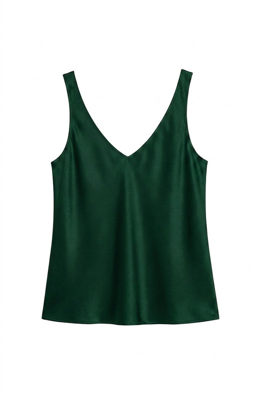 Ärmelloses Damen-Tanktop mit V-Ausschnitt und breiten Trägern-Tops for women-Alpenkind