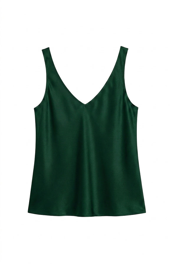 Ärmelloses Damen-Tanktop mit V-Ausschnitt und breiten Trägern-Tops for women-Alpenkind