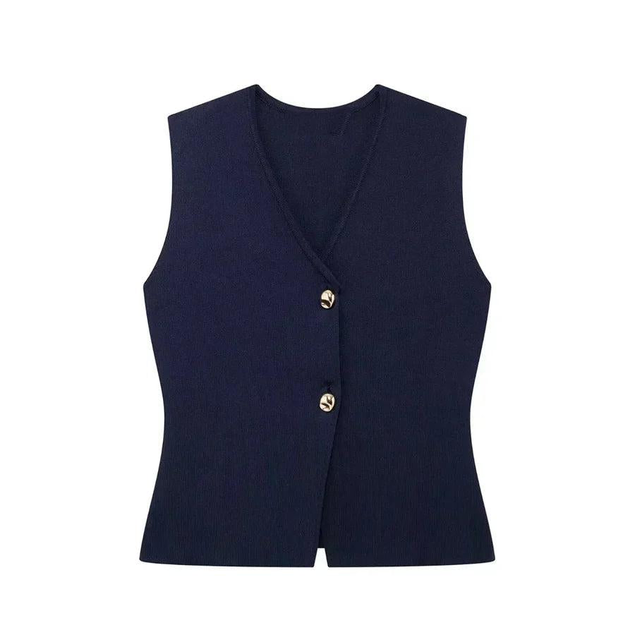 Ärmelloses, geknöpftes Oberteil für Damen-Vest for women-Alpenkind