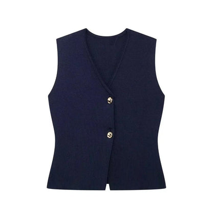 Ärmelloses, geknöpftes Oberteil für Damen-Vest for women-Alpenkind